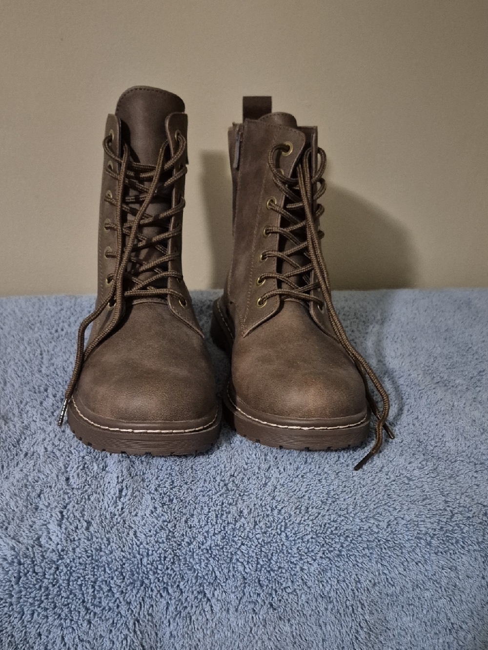 torrid Brown Lace-Up Combat Boots